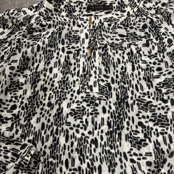 The Limited Black and White Leopard Women's Top - Picture 3 of 4